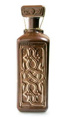 Beyaz arka planlı - yalıtılmış bir şişe yaktı yumuşak