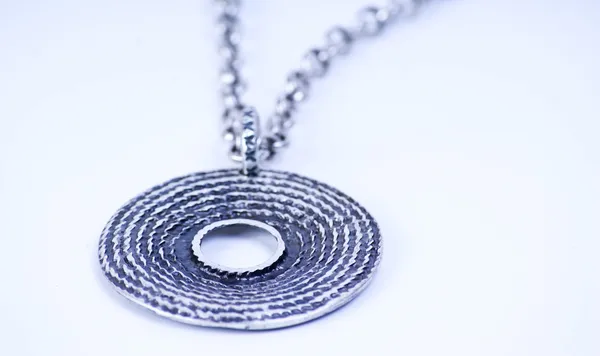 Silver necklace — Stock Photo, Image