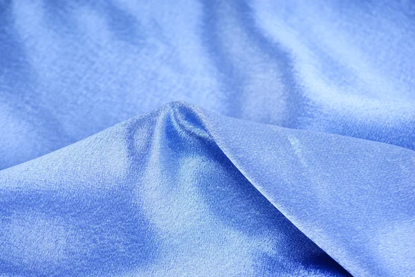Modrá hedvábná textilní — Stock fotografie