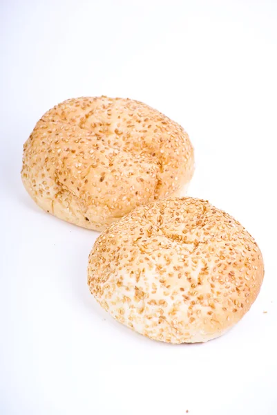Leckeres Brot Auf Weißem Hintergrund — Stockfoto