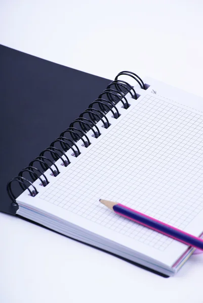 Σημειωματάριο με ένα χρωματιστό μολύβι — Φωτογραφία Αρχείου