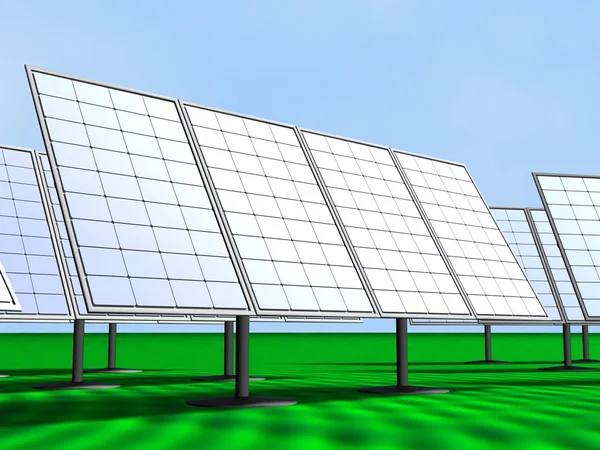 Сонячні батареї — стокове фото