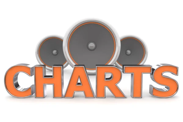Speakers Charts - Orange — Stock Photo, Image