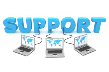 Multiple Wired to Support clipart
