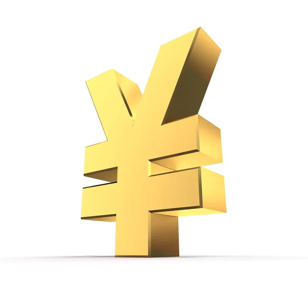 Shiny Yen Symbol - Gold — Stock Photo, Image