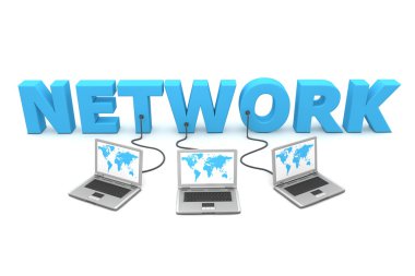 Multiple Wired to Network clipart