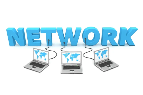 Meerdere bekabeld netwerk — Stockfoto