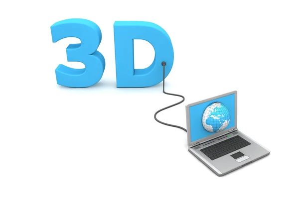 Conectado a 3D — Fotografia de Stock