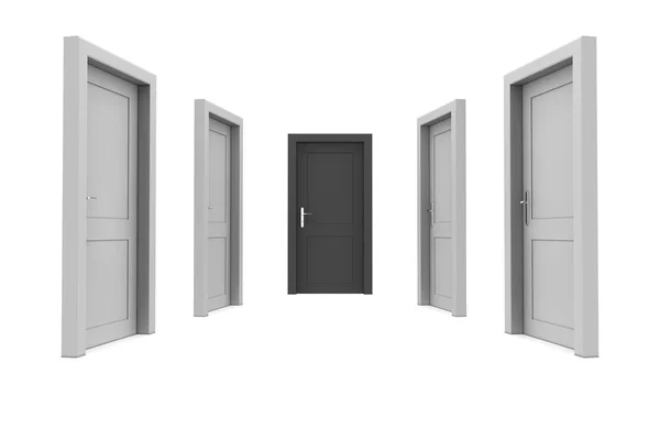 Επιλέξτε το μαύρο πόρτα — Φωτογραφία Αρχείου
