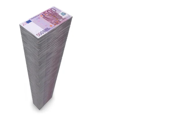 Велика купа грошей 500 євро нотатки - широкий — стокове фото