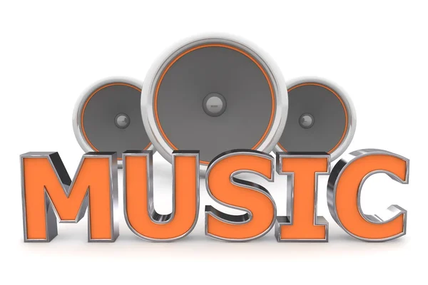 Speakers Music - Orange — Stock Photo, Image