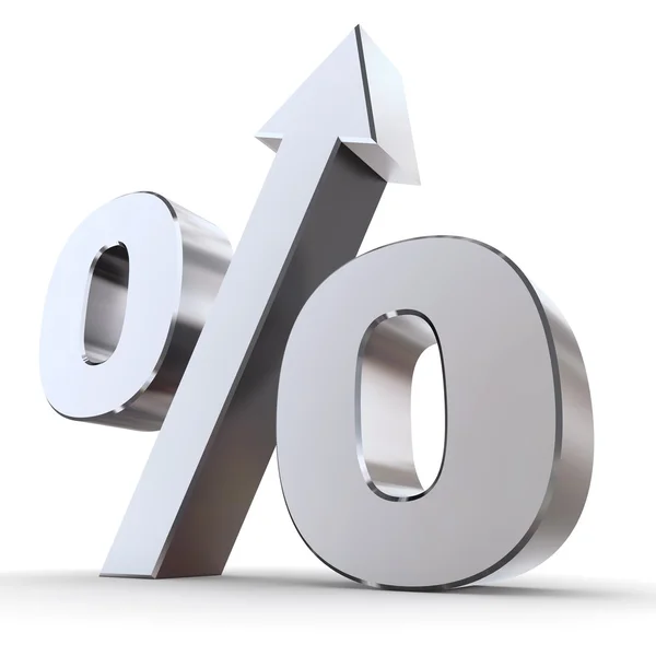 Shiny Percentage Up — Stock Photo, Image
