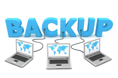 Multiple Wired to Backup clipart