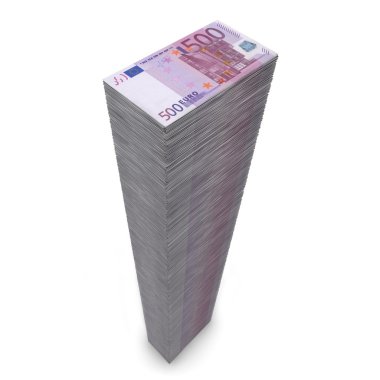 Big Pile of Money - 500 Euro Notes clipart