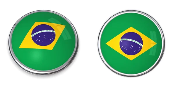 Banner-Knopf Brasilien — Stockfoto