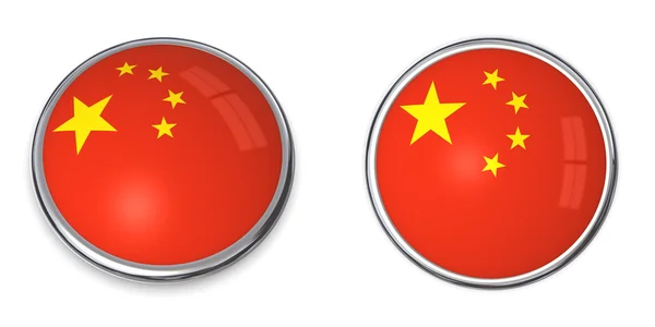 Botón de bandera China — Foto de Stock