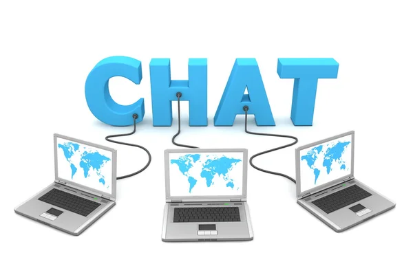 Multiple Wired to Chat — Stock Photo, Image