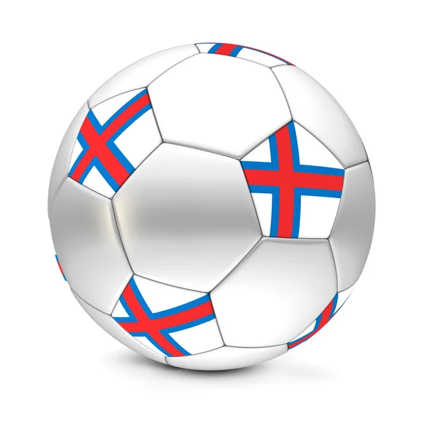 Voetbal bal/voetbal Faeröer — Stockfoto