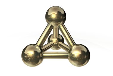 Molecule Structure Gold/Copper/Bronze II clipart