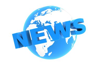 News Around the World - Glossy Blue clipart