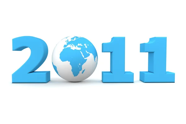 År 2011 världen blå — Stockfoto
