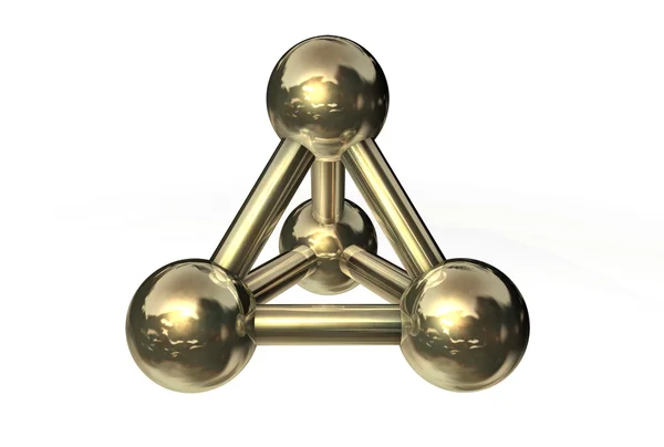 Molecuul structuur goud/koper/brons Ii — Stockfoto