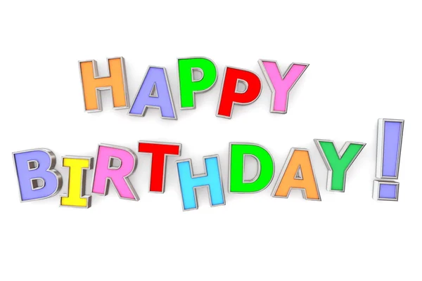 Colourful Happy Birthday — Stock Photo, Image