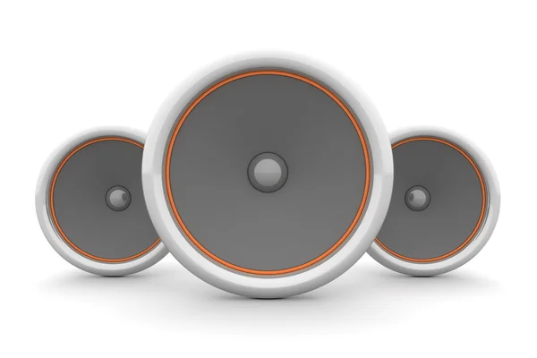 Three Speakers - Orange Design — Stock Photo, Image