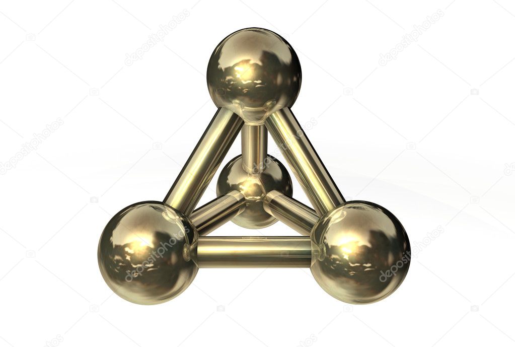 Molecule Structure Gold/Copper/Bronze II
