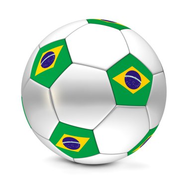 Soccer Ball/Football Brazil clipart