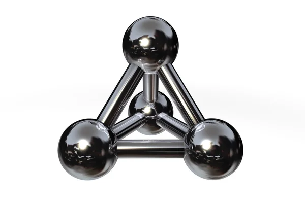 Molecule Structure Chrome/Silver/Steel II — Stock Photo, Image