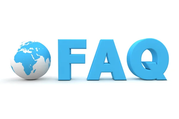 World FAQ Blue — Stock Photo, Image