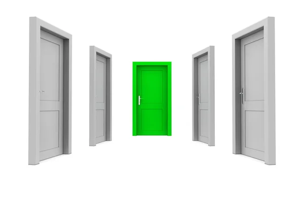 Elija la puerta verde — Foto de Stock