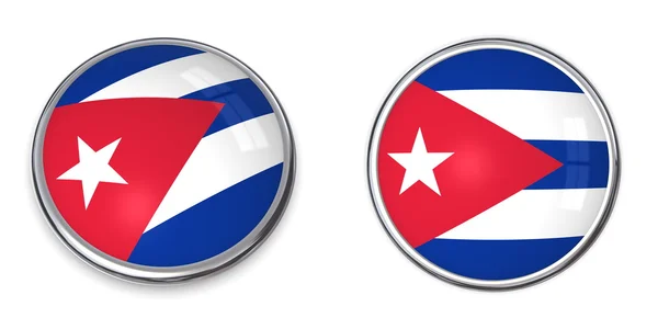 Botón Banner Cuba —  Fotos de Stock