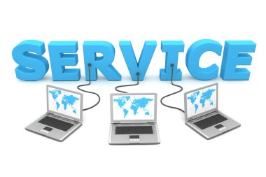 Multiple Wired to Service clipart