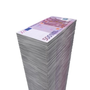 Big Pile of Money - 500 Euro Notes clipart