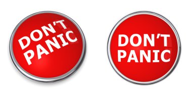 Red Don't Panic Button clipart