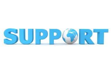 Support World Blue clipart