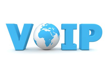 VoIP World Blue clipart