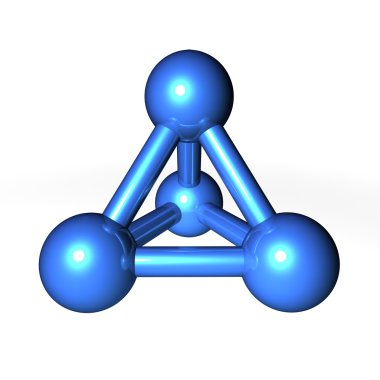 Molecule Structure Blue clipart