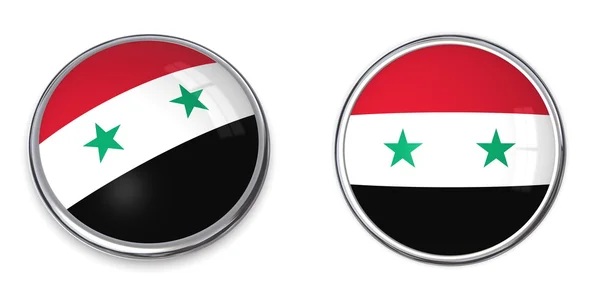 Botón de bandera Siria —  Fotos de Stock