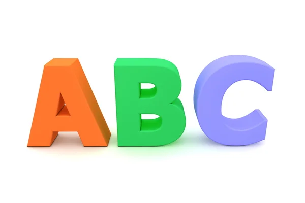 色彩缤纷字母 abc — 图库照片