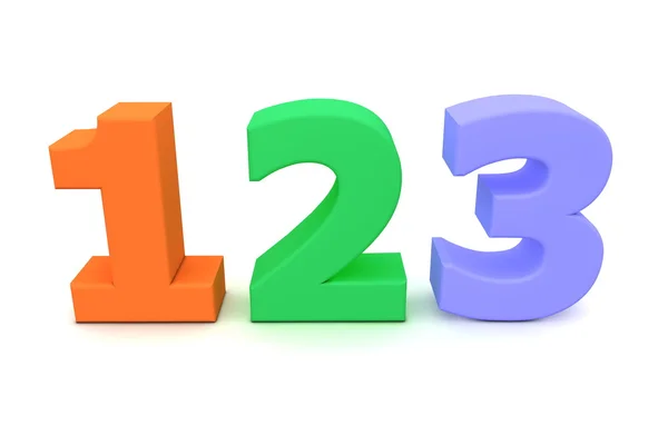 Números coloridos 123 — Fotografia de Stock