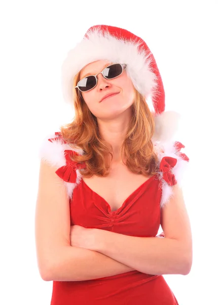 Miss Santa is a Cool Girl — Stock Photo, Image