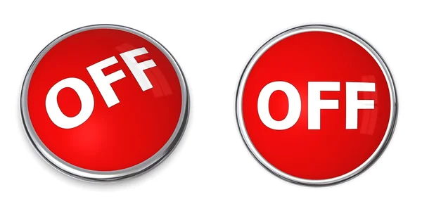 Red Button Off — Stock Photo, Image