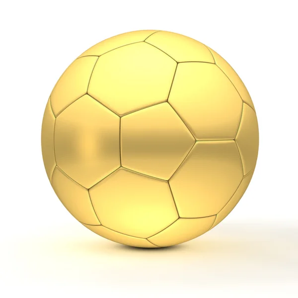 Klassischer Fußball in gold-metallic — Stockfoto