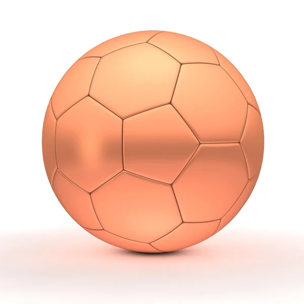 Futebol Clássico em Bronze Metálico — Fotografia de Stock