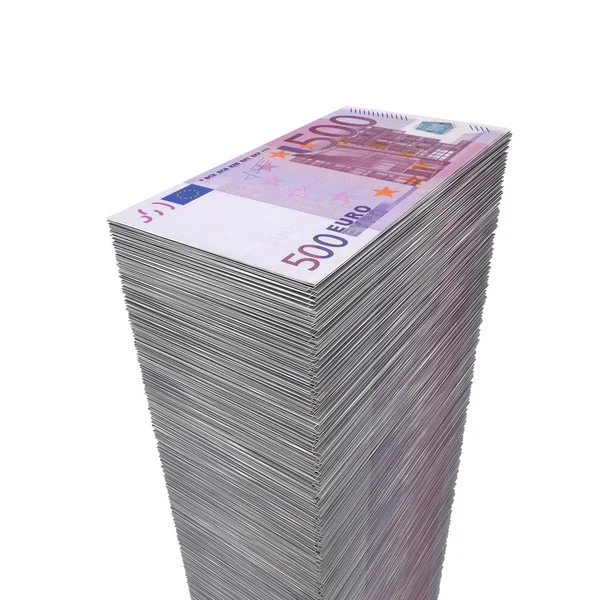 Stos pieniędzy - banknoty 500 euro — Zdjęcie stockowe