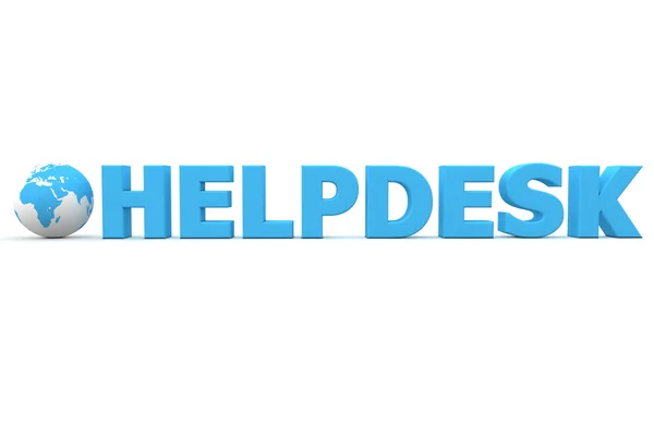 Helpdesk World Blue — Stock Photo, Image