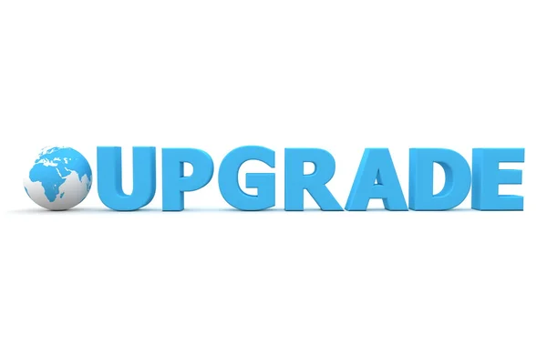 Wereld upgrade blauw — Stockfoto